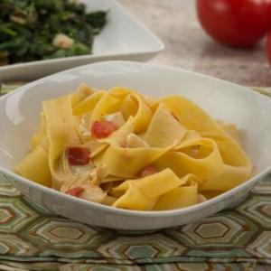 Pappardelle with Artichokes and Fresh Mozzarella