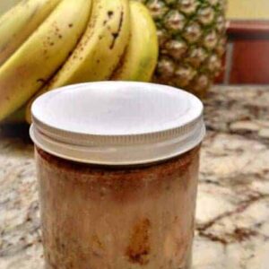 Peanut Butter, Banana, and Chocolate Overnight Oatmeal