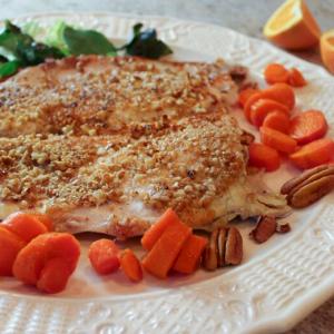 Pecan Crusted Trout with Orange-Rosemary Sauce