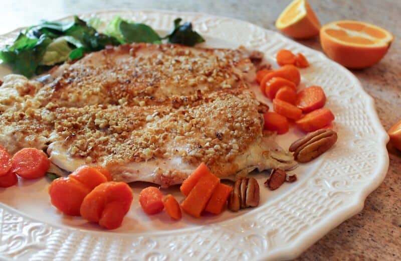 Pecan Crusted Trout with OrangeRosemary Sauce The Scramble