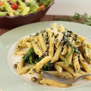 Penne Pesto with Baby Spinach