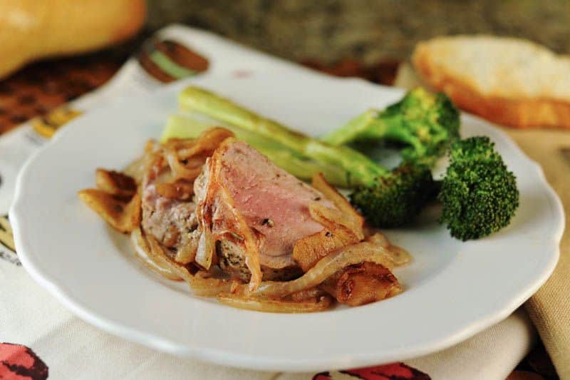 Pork Tenderloin with Caramelized Apples and Onions The Scramble