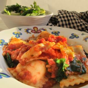 Ravioli with Spinach and Sundried Tomatoes