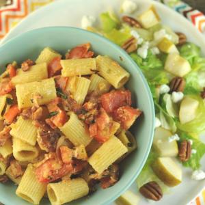 Rigatoni with Smoke Bacon and Tomatoes