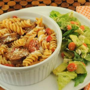 Rotini Pasta with Sweet Sausage and Peppers
