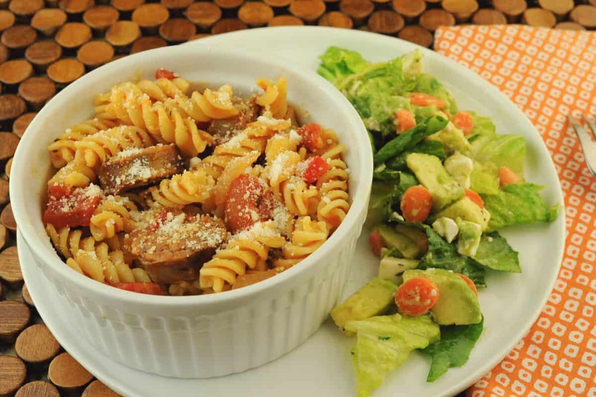 Rotini Pasta with Sweet Sausage and Peppers The Scramble