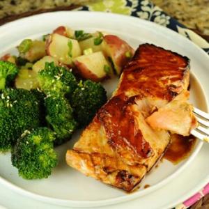 Salmon with Maple-Soy Glaze