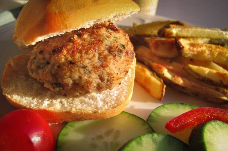 Sauteed Mini Chicken Burgers