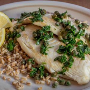 Seared Trout with Parsley and Caper Butter