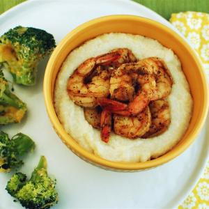 Spice-Tossed Shrimp with Parmesan Grits