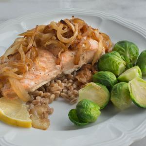 Succulent Salmon with Caramelized Onions