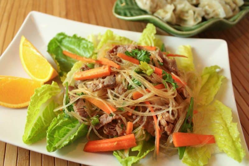 Thai Noodle Salad with Beef (or Chicken or Tofu) - The Scramble