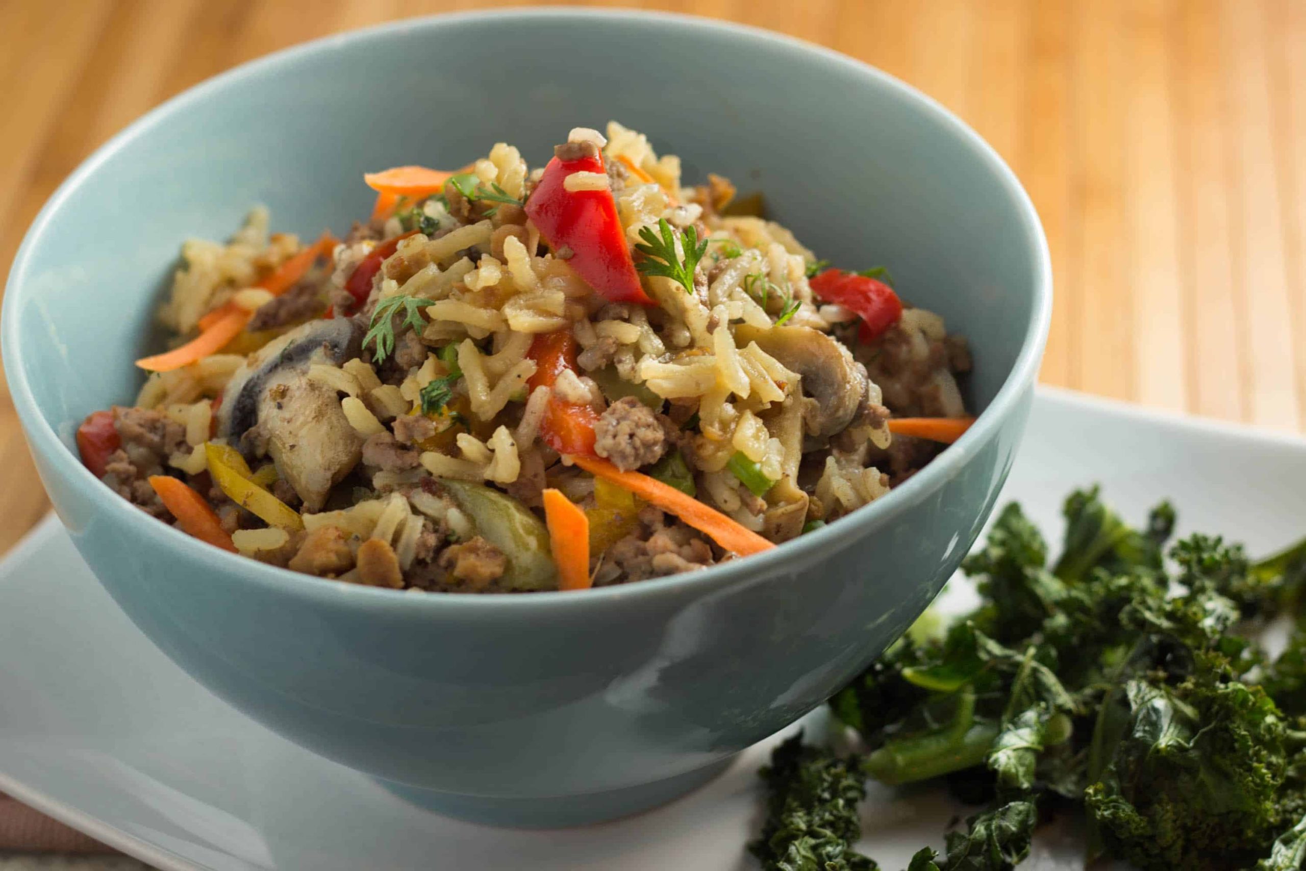 Thai Rice Pot with Mushrooms and Peppers The Scramble