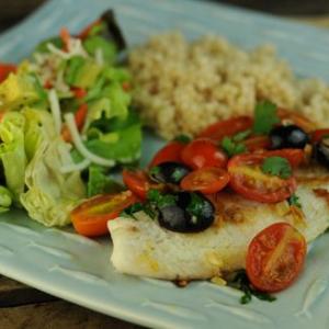 Tilapia Topped with Warm Cherry Tomatoes