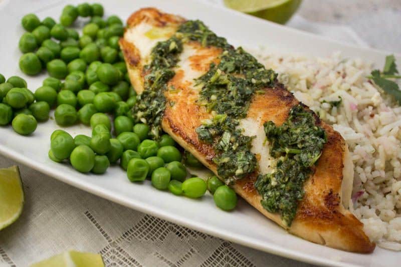 Tortuguero Tilapia with Cilantro-Lime Sauce Tortuguero Tilapia with Cilantro-Lime Sauce