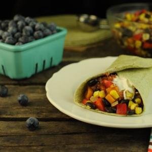 Warm Garden Wraps with Corn and Sweet Potatoes