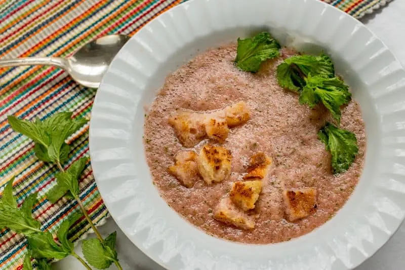 Way-Too-Cool Chilled Watermelon and Cucumber Soup