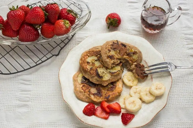 Whole Wheat Chia Banana Pancakes, perfect for breakfast for dinner