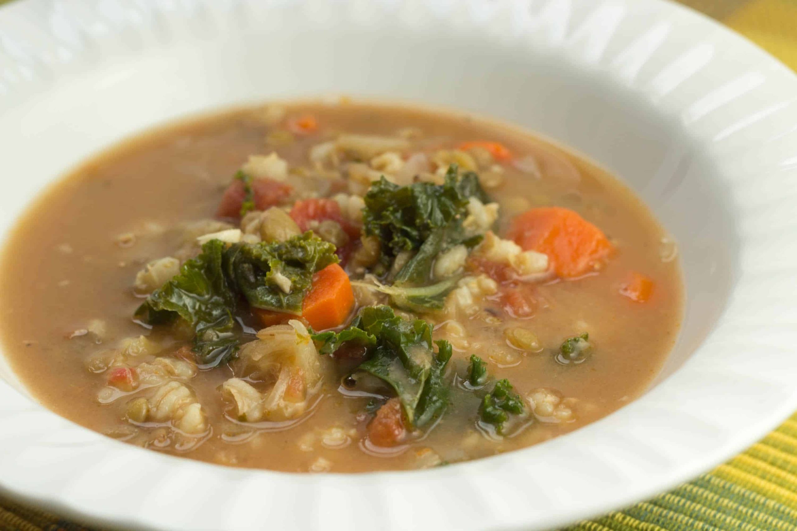 Winter Warmth Lentil, Barley, and Vegetable Stew - The Scramble