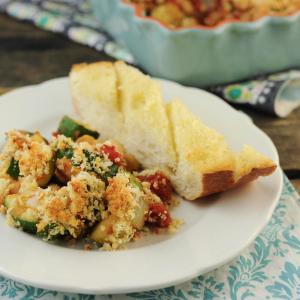 Zucchini, White Bean, and Tomato Gratin