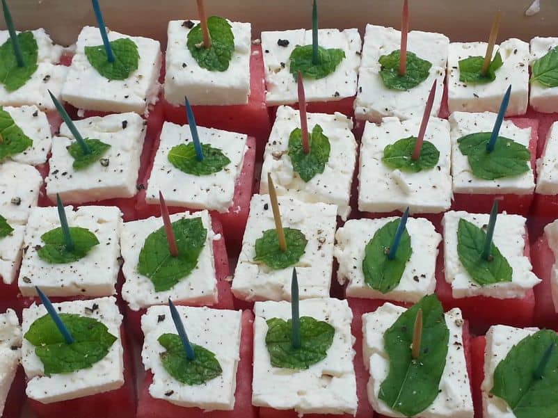 Watermelon Feta Mint Appetizer