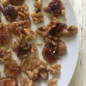 Caramelized Banana with Walnuts and Maple Syrup