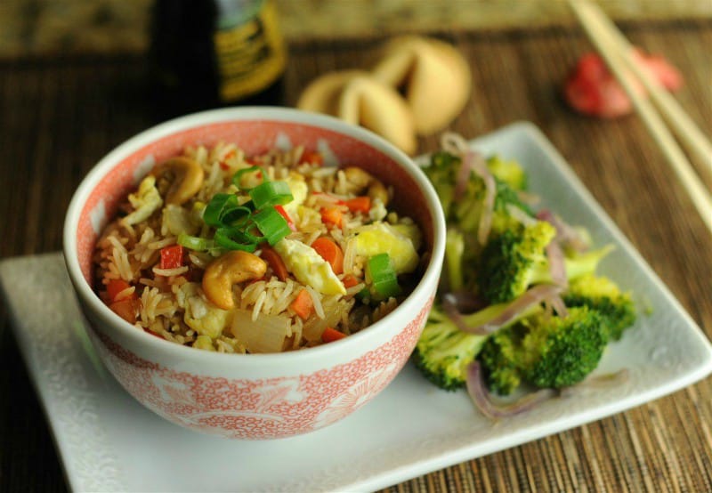 Curry Fried Rice with Cashews