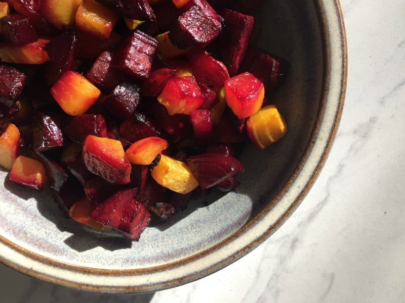 Roasted Beets with Maple Syrup