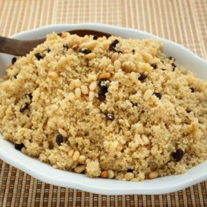 Couscous with Toasted Pine Nuts and Currants or Raisins