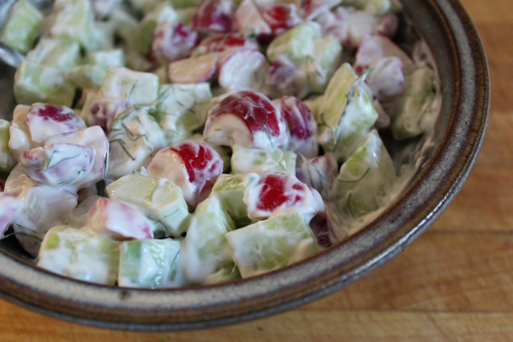 Russian Radish and Cucumber Salad