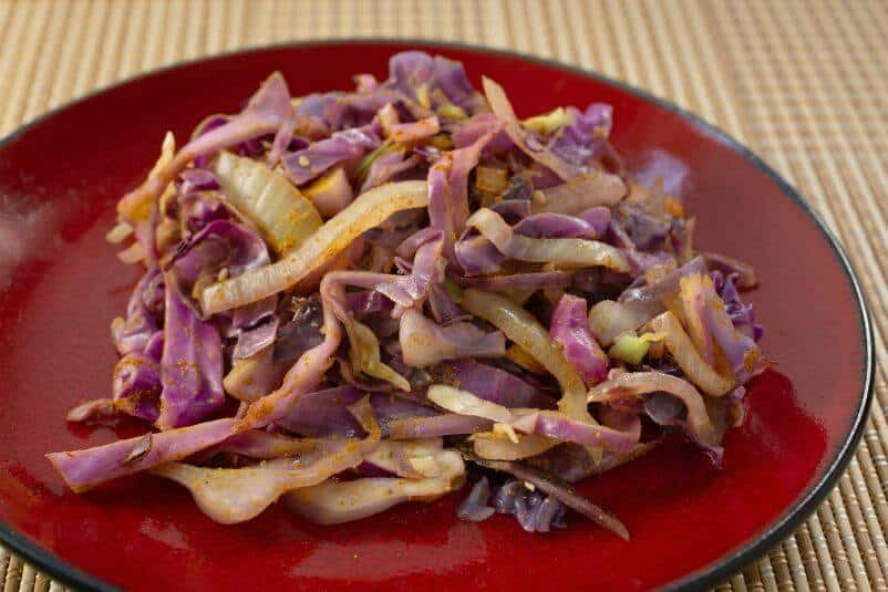 Sauteed Cabbage with Sweet Onions and Curry