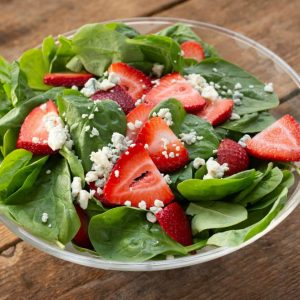 Spinach Salad with Strawberries and Gorgonzola
