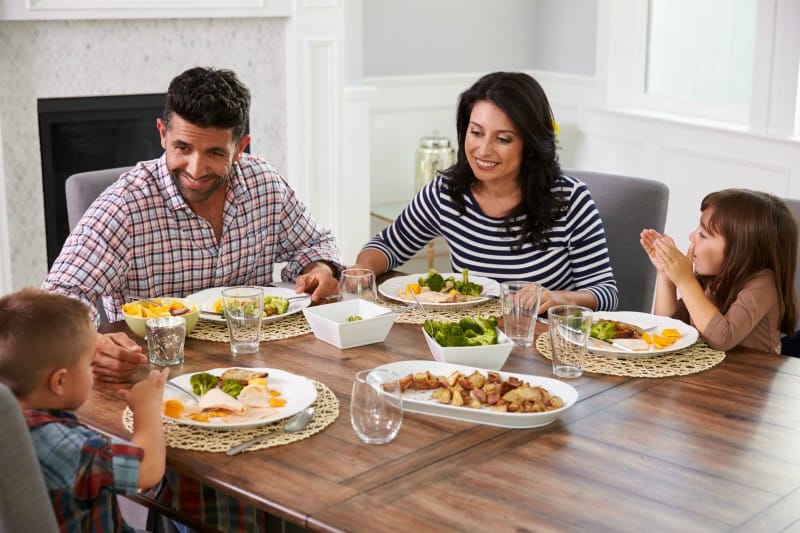 Family Enjoying Dinner