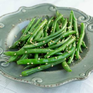 Green Beans with Sesame Soy Ginger Sauce
