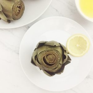 Quick-Steamed Artichokes with Lemon Butter Sauce