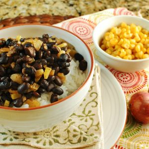 Orange Cumin Black Beans Over Rice