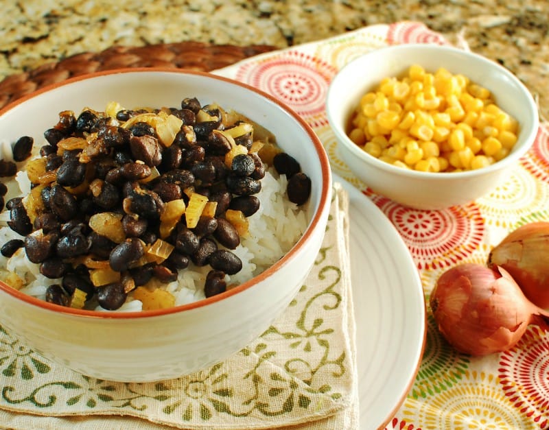 Orange Cumin Black Beans Over Rice