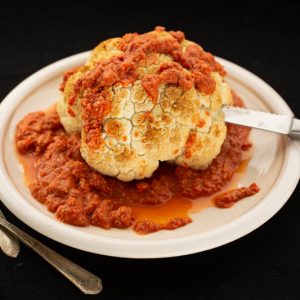 Blood and Brains (Cauliflower with Romesco Sauce)