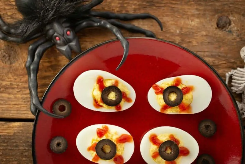 Deviled Eyes (Deviled Eggs for Halloween)