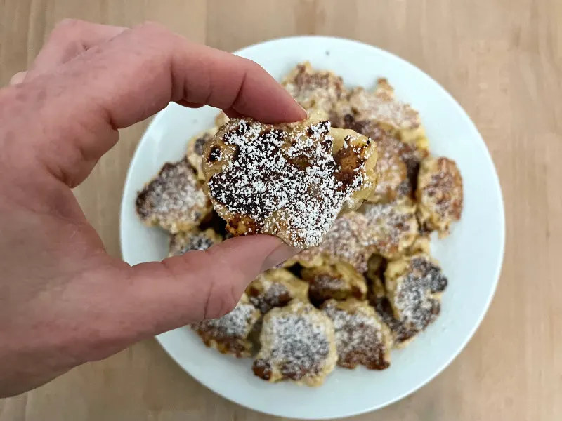 Apple Fritters in Hand