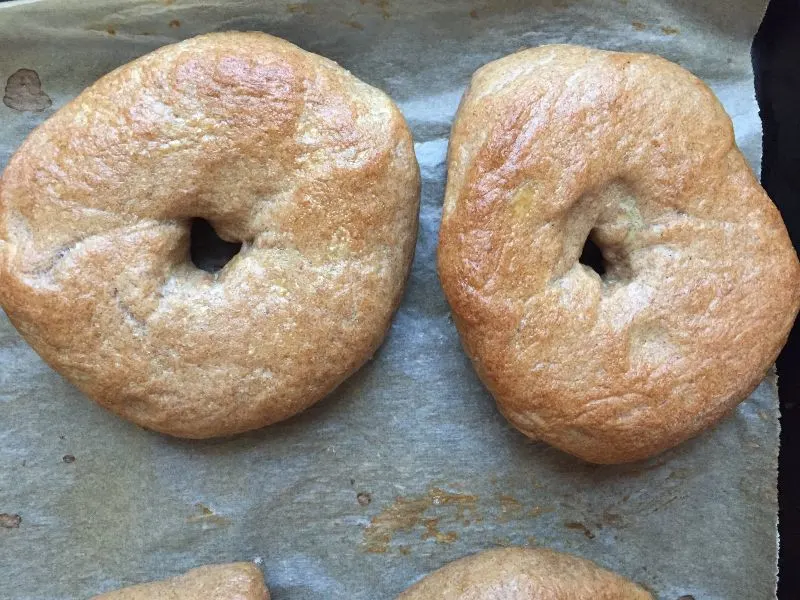 baked whole wheat bread machine bagels