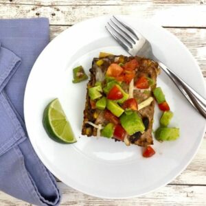 Mexican Lasagna with Avocado Salsa