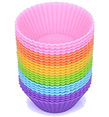 Bake Baking Mini Muffin Pan reusable silicone cupcake molder 2-in. 24 pack