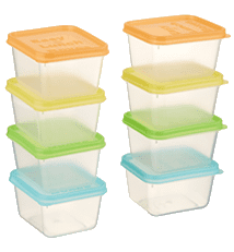 EasyLunchboxes mini dippers small dip, condiment, or sauce containers leak-resistant, set of 8