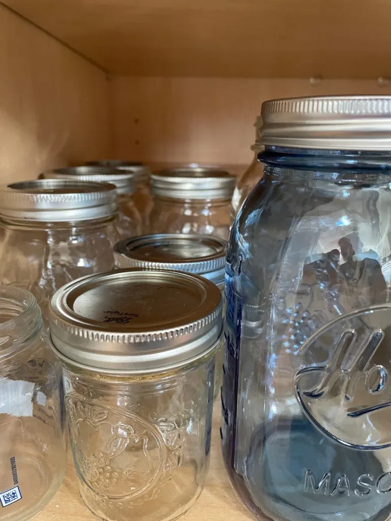 glass containers: cleaning out the containers you don't use can be a great way to clean clutter out of your kitchen