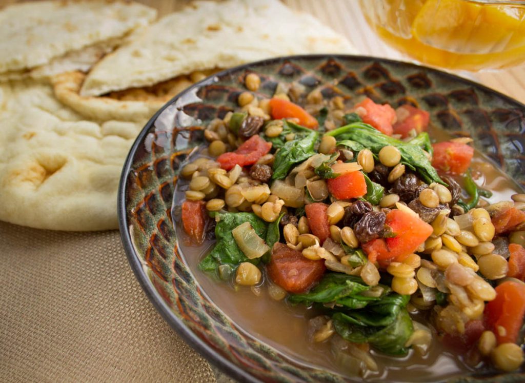 Lovely Lentil Stew with Spinach and Tomatoes 1200