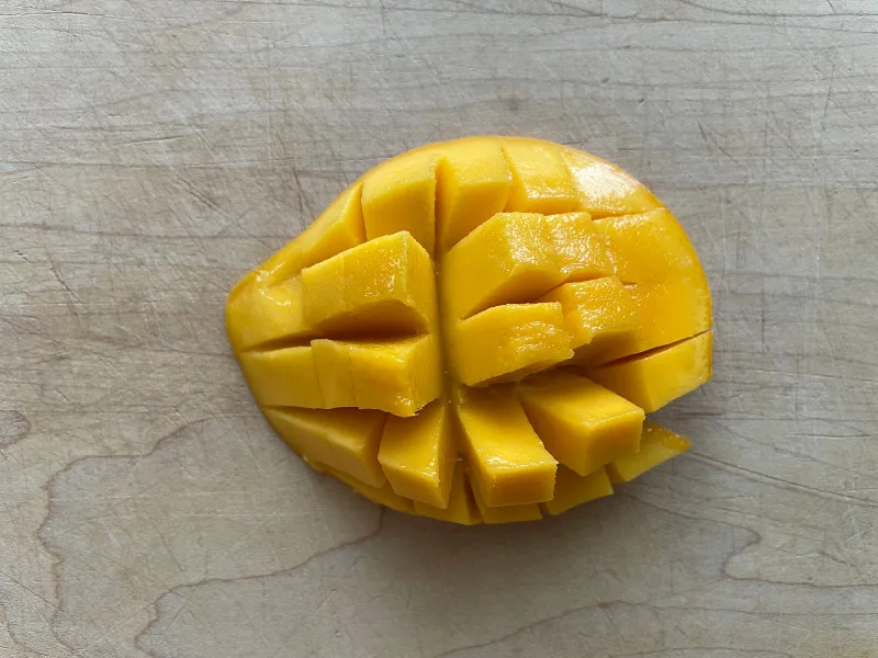 cubed mango