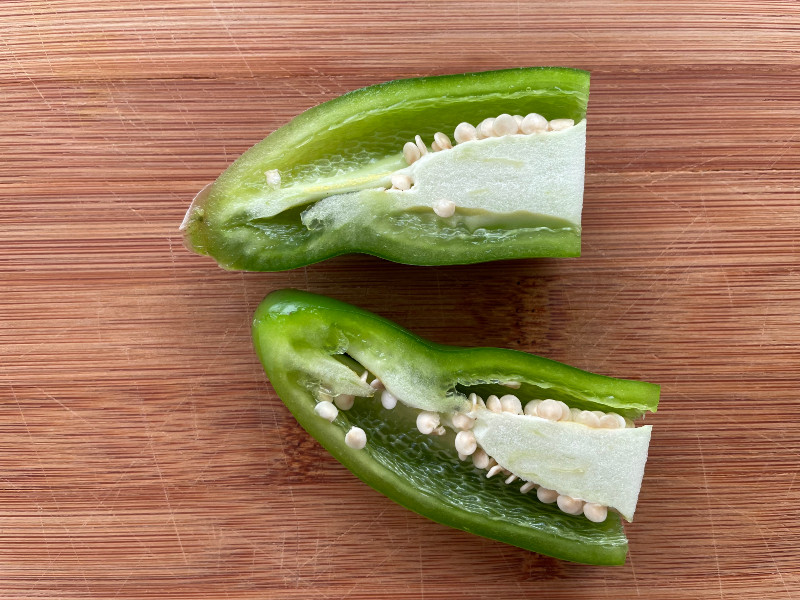 halved jalapeno