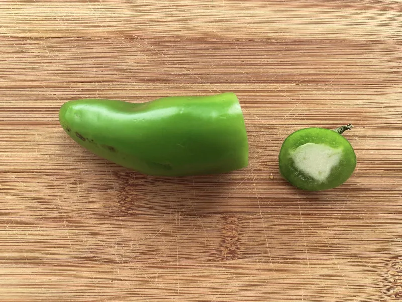 cut top off the jalapeno
