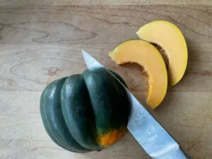 Slicing Acorn Squash